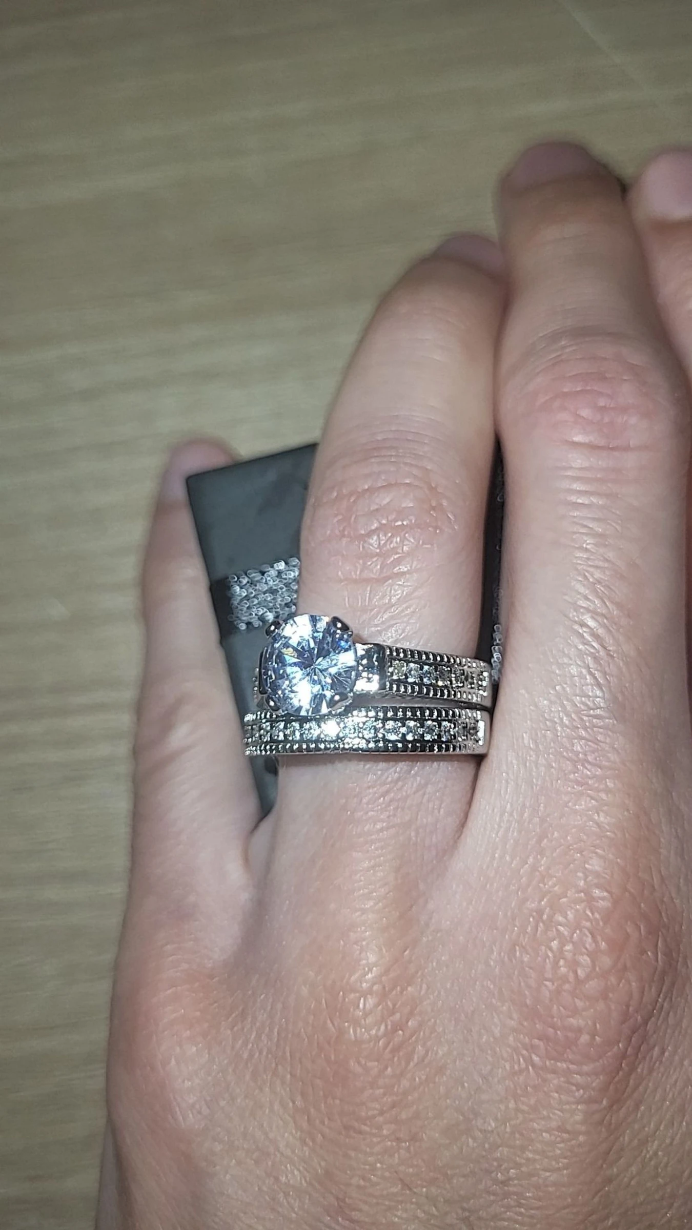 Lot de 2 💍 en argent 925 alliance et solidaire taille 54 – photo 5